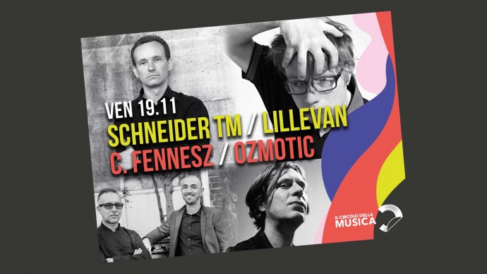 Schneider TM, Lillevan + C. Fennesz -Ozmotic in concerto al Circolo della musica di Rivoli (To)